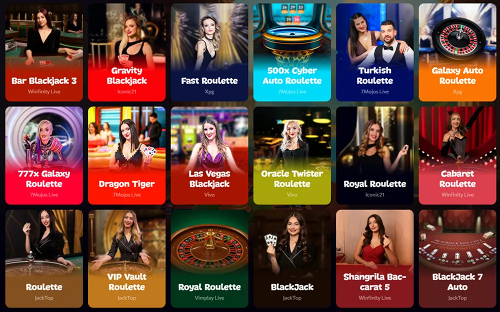 Aphrodite Casino Live-Casino mit Roulette und Blackjack