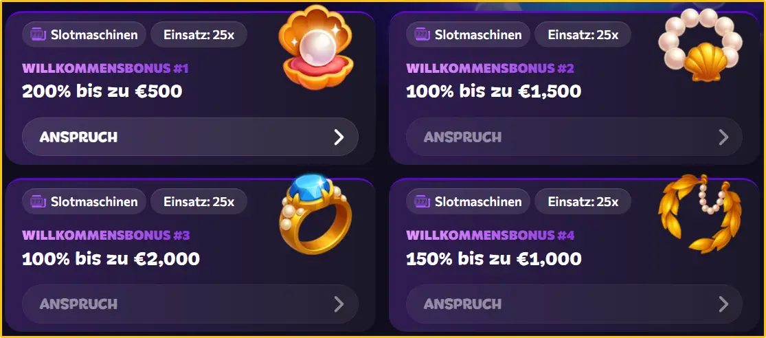 Aphrodite Casino Willkommenspaket